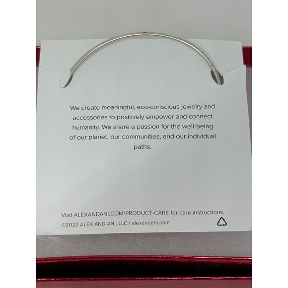 Alex and Ani Path of Life Charm Bangle Bracelet Silver Tone Positive Energy READ - Picture 6 of 8